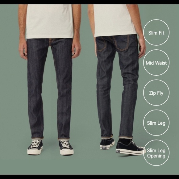 NUDIE Sz 31 x 34 Thin Finn Twilight Dusk Colour Made in Italy Jeans - Picture 8 of 8